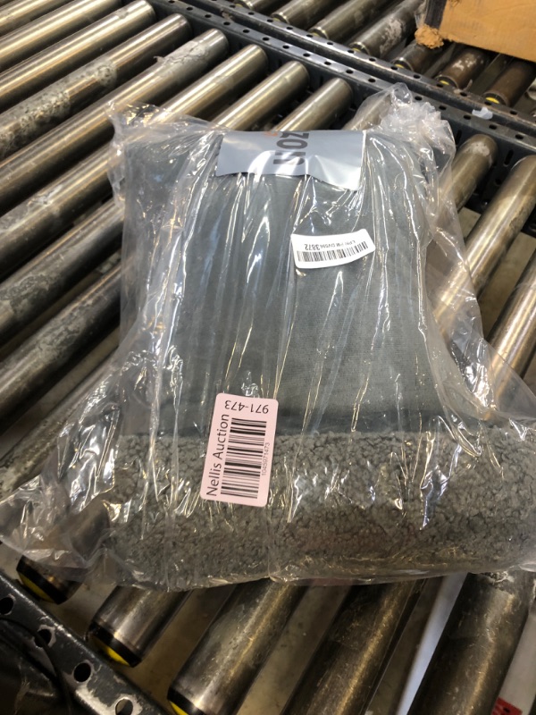 Photo 1 of Queekay Fleece Lumbar Support Pillow 3 Section Back Pillow Office Chair for Back Support Comfortable Lumbar Cushion for Car Seat Pain Relief Sofa Rest(Gray)