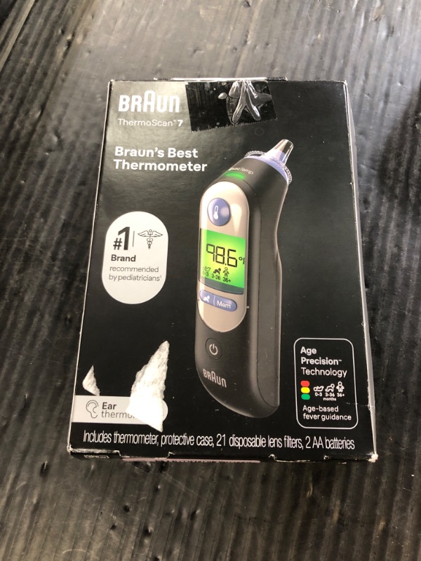 Photo 1 of Braun ThermoScan 7 Digital Ear Thermometer, Age-Adjusted Fever Guidance, Baby and Infant Friendly, No. 1 Brand Recommended by Pediatricians, FSA and HSA Eligible