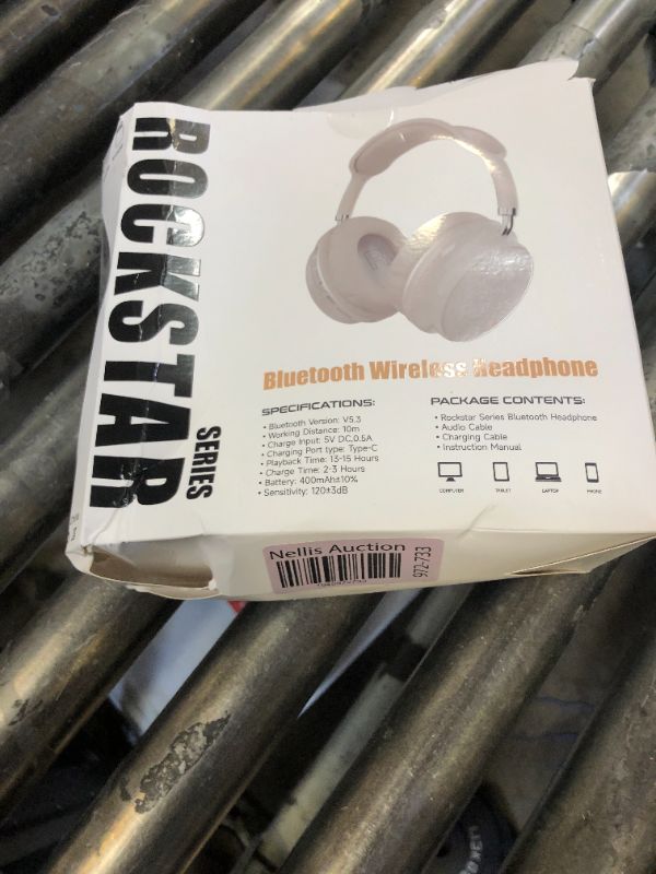 Photo 1 of SUNJOM Wireless Over Ear Headphones Bluetooth 5.3 Headset with Microphones 24 Hours Playtime FM Radio TF Card AUX Support Siri Goodle Compatible Adjustable Headphones for PC iOS Android Phone(White)