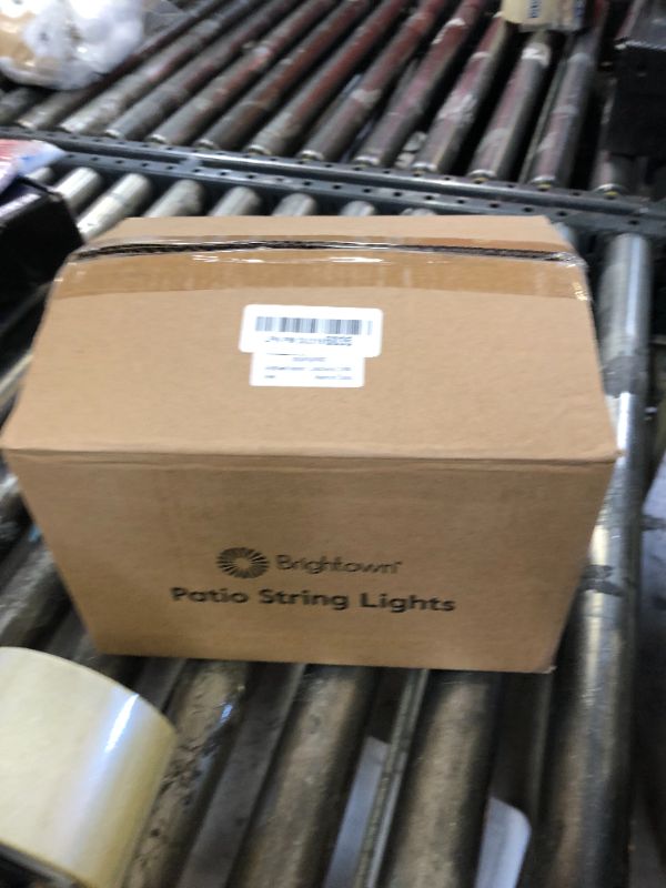 Photo 1 of Brightown Outdoor String Lights LED 100FT Patio Lights with 52 Shatterproof ST38 Dimmable Vintage Edison Bulbs, Waterproof Outside Hanging Lights for Backyard Deck Garden Party Xmas Decor, 2700K