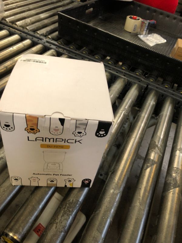 Photo 1 of LAMPICK Smart Automatic Cat Feeder - WiFi Cat Food Dispenser with APP Control Up to 15 Portions((8g/Portion) 10 Meals Per Day, Dual Power Supply Pet Feeders for Cats/Dogs (4L/16.9 Cups)