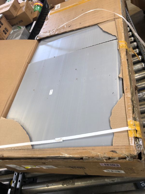 Photo 1 of CARTON 2/2 ONLY, MISSING 1/2 ***** DWVO 6x4 FT Outdoor Resin Storage Shed with Floor, All-Weather Bike Storage Shed with Lockable Door, Window and Vent, Waterproof Plastic Tool Storage for Garden, Backyard, Patio, Lawn, Gray