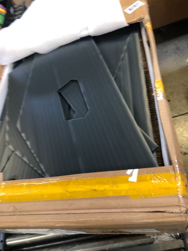 Photo 1 of SOLD FOR PARTS **** YITAHOME 8x6.2FT Outdoor Storage Shed w/o Floor, All-Weather Plastic Shed with Lockable Doors, Window & Vents, Plastic Tool Shed for Backyard, Patio, Poolside, Lawn, Gray