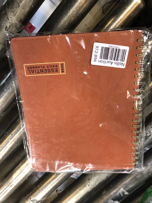 Photo 1 of Essential 2025 Monthly & Weekly Planner with Tabs, 8.5"x11": 14 Months (November 2024 - December 2025), Professional, Simple, Easy-to-Use Design (Brown Leather)