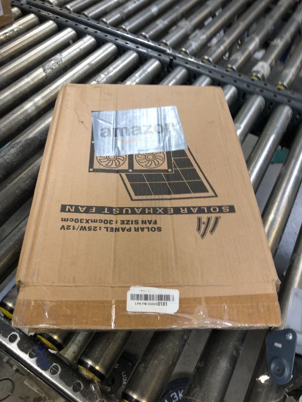 Photo 1 of Solar Exhaust Fan for Chicken Coop & Powered Fan with 25W Solar Panel & 4-Pack High-Speed Brushless DC Fans, Solar Shed Ventilation Fan for Greenhouses,Attics, Barns & Dog Houses