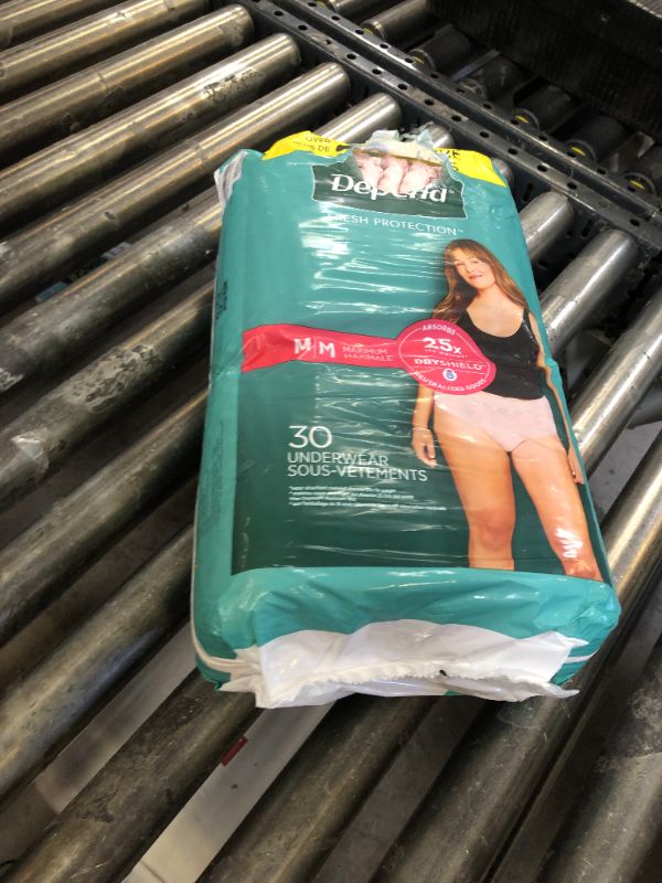 Photo 1 of Depend Fresh Protection Adult Incontinence & Postpartum Bladder Leak Underwear for Women, Disposable, Maximum, Medium, Blush, 30 Count, Packaging May Vary
