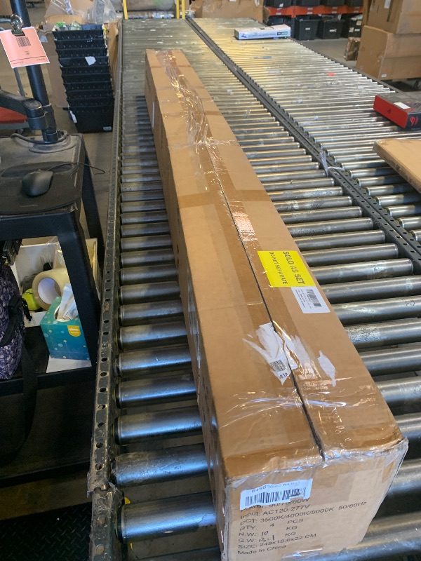 Photo 1 of Bekada 8FT LED Linear Light Fixtures, 90/70/60W & 35/40/5000K CCT Adjustable, 8’ Linear Shop Lights for Workshop, Office, Garage, 8Feet Commercial Bay Lighting, 4Pack