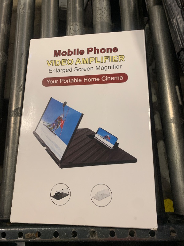 Photo 1 of 3D HD Screen Magnifier Amplifier Projector Screen for Movies, Videos,and Gaming. Foldable Mobile Phone Holder with Screen Magnifier,Supports All Smartphones(Black)