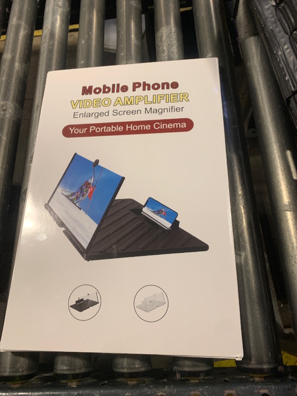 Photo 1 of 3D HD Screen Magnifier Amplifier Projector Screen for Movies, Videos,and Gaming. Foldable Mobile Phone Holder with Screen Magnifier,Supports All Smartphones(Black)