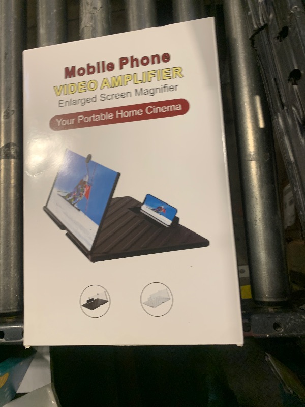 Photo 1 of 3D HD Screen Magnifier Amplifier Projector Screen for Movies, Videos,and Gaming. Foldable Mobile Phone Holder with Screen Magnifier,Supports All Smartphones(Black)