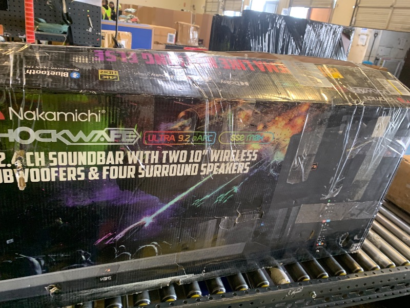 Photo 1 of Nakamichi Shockwafe Ultra 9.2.4 Channel Dolby Atmos/DTS:X Soundbar with Dual 10" Subwoofers, 4 Rear Surround Effects Speakers, eARC and SSE Max Technology