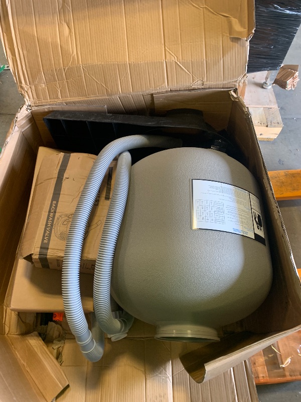 Photo 1 of SWIMLINE HYDROTOOLS Pool Sand Filter Pump For Above Ground & Inground Pool | 22 Inch Cleaner System VARIABLE DUAL 2-SPEED 1.5 HP Horsepower 4980 GPH | For Pools Up To 21000 Gallons 7 Way Valve