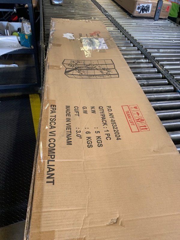 Photo 1 of Roundhill Furniture Black Japanese 4-Panel Screen Room Divider, Plum Blossom