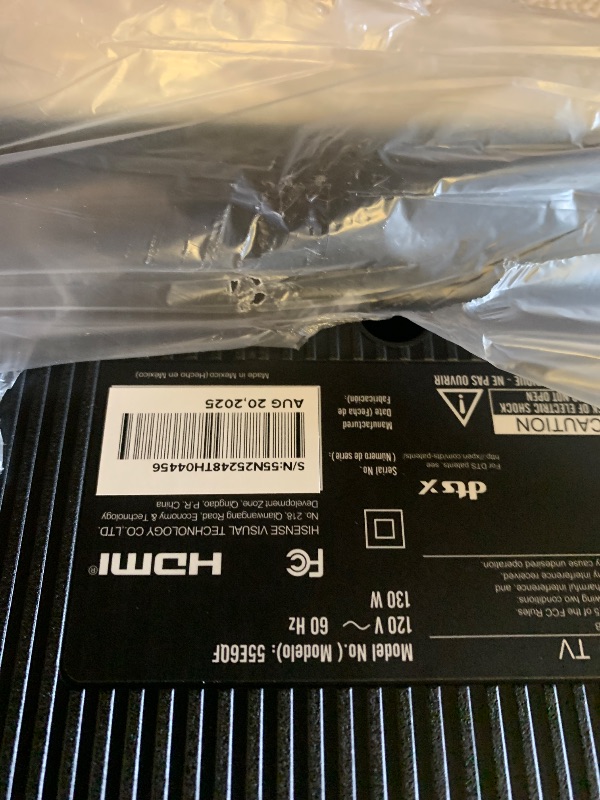 Photo 1 of Hisense 55" Class U6 Series Mini-LED 4K UHD Smart Fire TV (55U65QF, 2025 Model) - QLED, Native 144Hz, HDR10+, Dolby Vision IQ, Dolby Atmos, Game Mode Pro, ALLM, Alexa Built in, Black