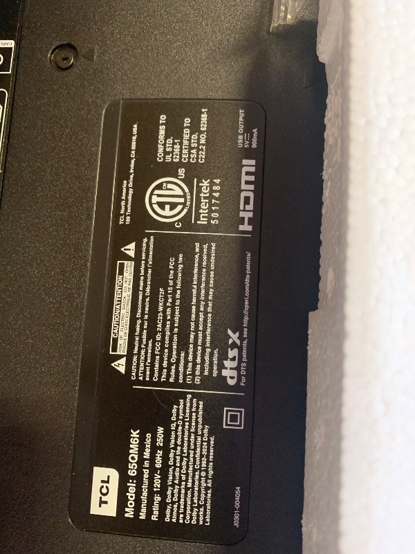 Photo 1 of TCL 65 Inch Class QM6K Series | Mini LED QLED 4K HDR | 65QM6K, 2025 Model | 120HZ-144HZ High Brightness Smart Google TV Dolby Atmos Onkyo Audio | Voice Remote Alexa Gaming Streaming Television