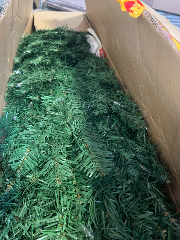 Photo 1 of 7.5 Ft Pre- Christmas Tree Spruce with Remote Control, 350 Warm White Multi-Color Changing LED Lights, Artificial Hinged/Feel Real/Realistic for Home, Holiday Decoration Dual Color LED