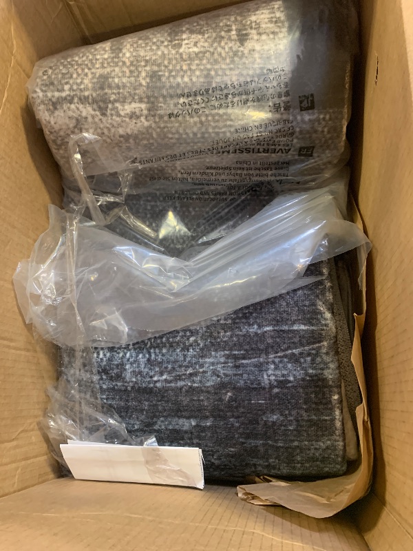 Photo 1 of QDUIDU Modern Geometric Patchwork Indoor Area Rug for Living Room, Blue-Taupe 6'x 9' Large Rug Rockwood Collection Hardwood Floors Decor for Bedroom, Blue Throw Carpet for Office Entryway Dining Room