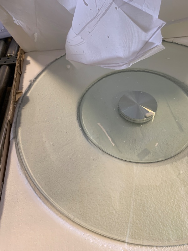 Photo 1 of 30" Heavy-Duty Lazy Susan - 1/3" Extra-Thick Tempered Glass (50% Thicker!) - Anti-Tip Silent Turntable for Dining Tables, Banquets