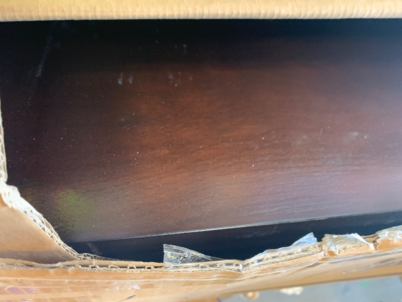 Photo 1 of Signature Design by Ashley Bennox Dining Room Table and Chairs with Bench (Set of 6), Brown