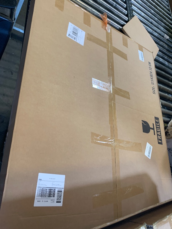 Photo 1 of Glass Coffee Table, Mid Century Modern Coffee Table, Coffee Table for Living Room Center Table Suitable for Bedroom Living Room Reception Office Tables (Wood/Transparent, Large)