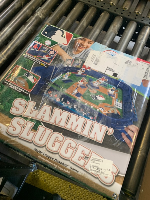 Photo 1 of MLB Slammin' Sluggers Magnetic Baseball Tabletop Game – 2-Player Board Game with 20" x 20" Field, Scoreboard, Stickers and Manual Pitching Control