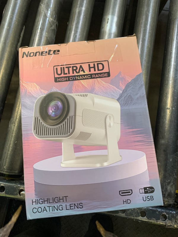 Photo 1 of [Projector 2026 Upgraded] Mini Projector Support 4K 1080P Auto Keystone 270°Rotatable with WiFi 6 and Bluetooth 5.2 Projector Portable Compatibile with HDMI/TV Stick/Memory Stick/Laptop,White