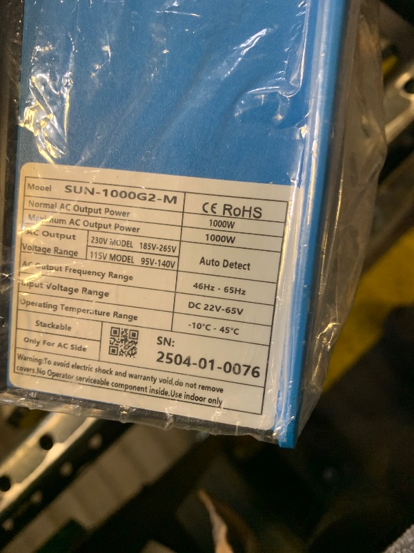 Photo 1 of Y&H 1000W Grid Tie Inverter Power Limiter DC25-60V Solar Input AC110V/240V Auto Switch