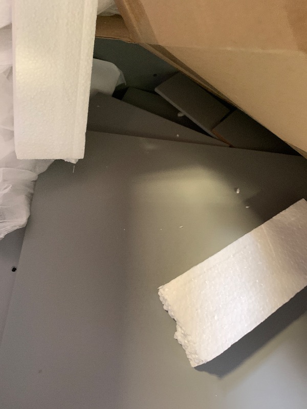 Photo 1 of Harper & Bright Designs 36" Bathroom Vanity with Sink, Free Standing Single Basin Vanity Set with 6 Drawers & One Cabinet with Adjustable Shelf, Bathroom Cabinet with Ceramic Basin for Bathroom, Grey