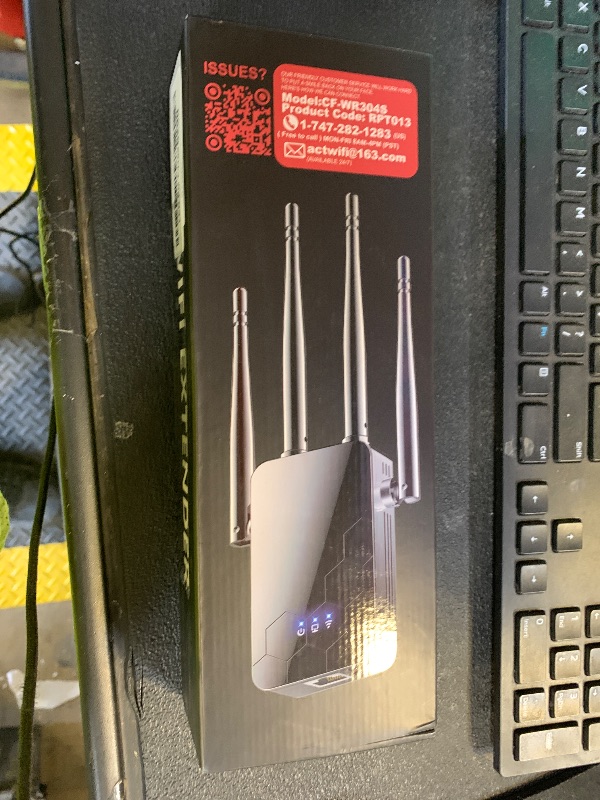 Photo 1 of WiFi Extender Internet Booster, 10000 Sq.ft Long Range Repeater Wireless Routers Amplifier, Mesh Wi-Fi 80% Faster | Broader Than Ever, Support More Network Devices at Home, 1 Tap Setup