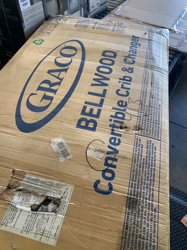 Photo 1 of Graco Bellwood 5-in-1 Convertible Crib & Changer with Drawer (Pebble Gray) - GREENGUARD Gold Certified, Full-Size Storage Drawer, Converts to Toddler Bed