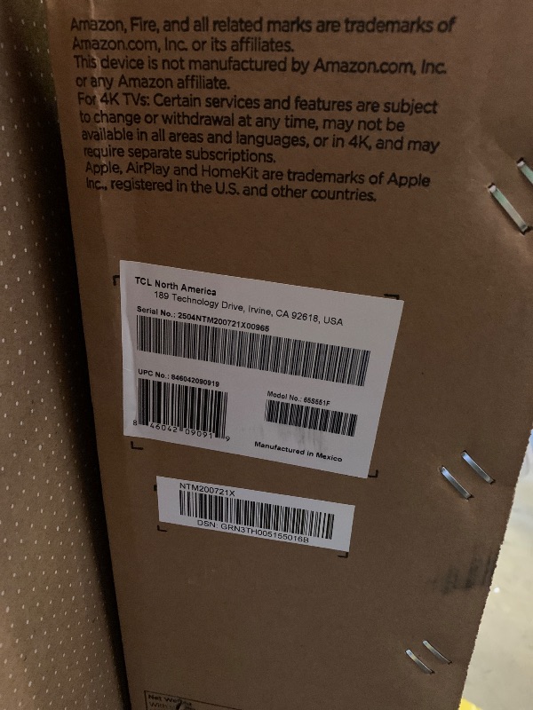 Photo 1 of FACTORY SEALED
TCL 65-Inch Class S5 UHD 4K LED Smart TV with Fire TV (65S551F, 2024 Model), Dolby Vision, HDR PRO+, Dolby Atmos, Alexa Built-in with Voice Remote, Apple AirPlay 2 Compatibility, Streaming Television