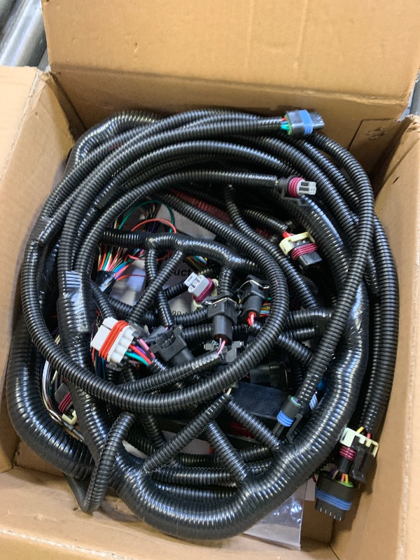 Photo 1 of Standalone Wiring Harness, 4L60E DBC, Red/Blue PCM, Compatible with 1997-2006 GM LS1 Vortec Engine 4.8 5.3 6.0 L, LS Swap Engine Harness, Stand Alone Wire Harness, Drive by Cable Throttle Body