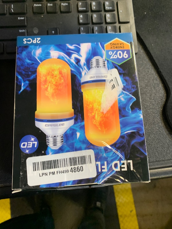 Photo 1 of CPPSLEE Upgraded LED Flame Light Bulbs, 4 Modes Flickering Light Bulbs, E26 Base Fire Flame Bulb for Christmas Decorations Outdoor, Halloween Lights Patio Indoor Home Decor (Yellow, 2 Pack)