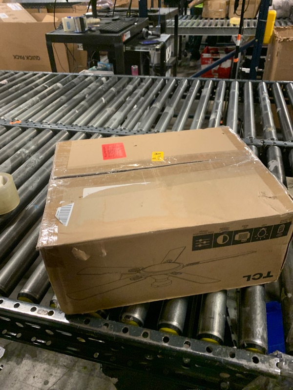 Photo 1 of TCL 52" Low Profile Ceiling Fan with Light, Slim, White, Flush Mount, DC Reversible Motor, 6 Speeds, Remote Control, Noiseless, Dimmable, LED Light, 3CCT, Modern Ceiling Fan for Bedroom Living Room