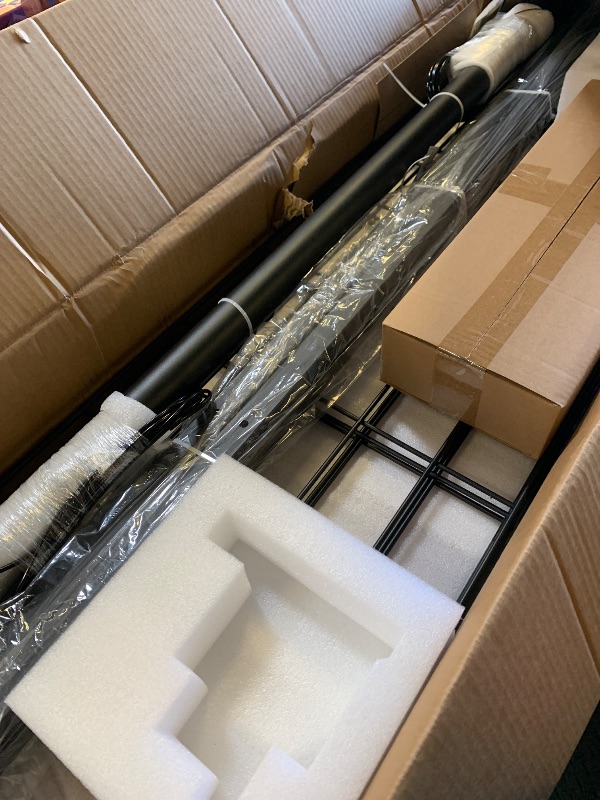 Photo 1 of GADFISH Garage Ceiling Lift Storage Rack, Easy Lifting 85" Height Overhead Garage Storage Rack for Space Saving with Safety Lock, Suitable for 16"/24" Ceiling, 350LBS Capacity