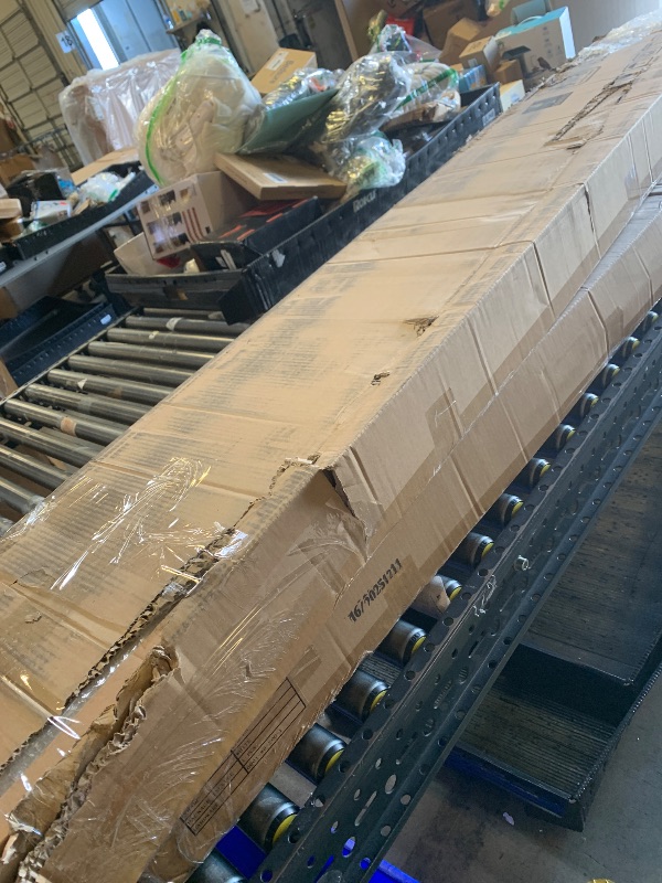 Photo 1 of ROYMELO 36x84 Inch Glass Sliding Barn Door Slab and 6.6ft Hardware Kit Included, 5 Frosted Glass, LVL Wood Panel Covered with White Water-Proof Scratch-Proof PVC Surface, Simple DIY Assembly