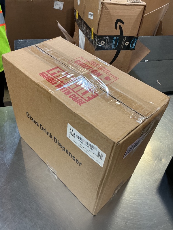 Photo 1 of 1 Gallon Glass Drink Dispensers For Parties 2PACK.Beverage Dispenser,Glass Drink Dispenser With Stand And Stainless Steel Spigot 100% Leakproof.Lemonade Dispenser With Ice Cylinder.Laundry Detergent