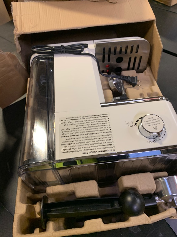 Photo 1 of CHULUX Slim 2026 Upgrade Espresso Machine with Milk Frother Steam Wand, 20 Bar Professional Italian Pump Espresso Coffee Machine for Home Cappuccino & Latte Maker, Stainless Steel, Creamy