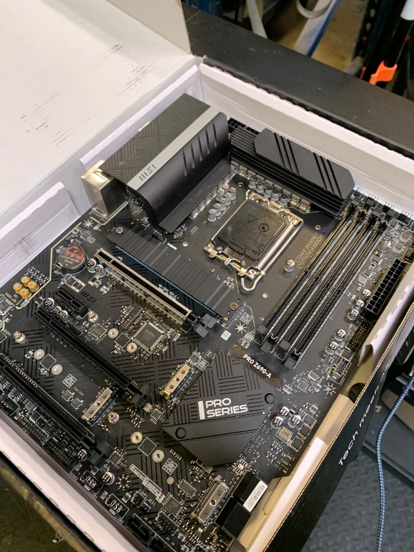 Photo 1 of MSI PRO Z690-A ProSeries Motherboard (ATX, 12th Gen Intel Core, LGA 1700 Socket, DDR5, USB 3.2 Gen 2, PCIe 5, 2.5G LAN, M.2 Slots)