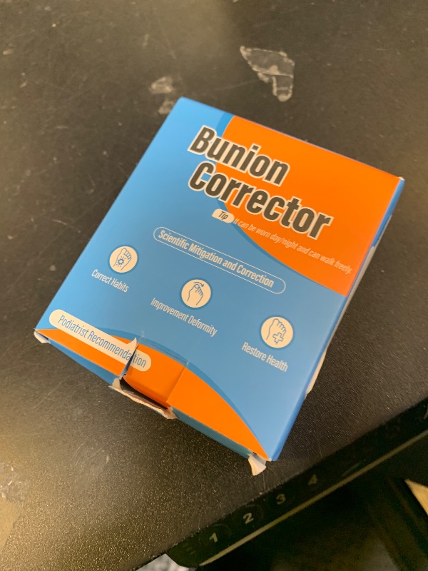 Photo 1 of 2PCS Bunion Corrector for Women & Men - Toe Alignment Corrector with Splint & Pads for Hallux Valgus Pain Relief, Comfortable Toe Separator for Day/Night Support, Anti Slip Big Toe Straightener(Black)