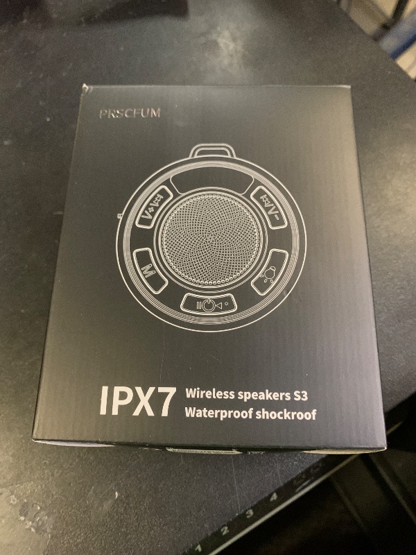 Photo 1 of IPX7 Waterproof Shower Bluetooth Speaker, Portable Small Speaker with Suction Cup and Time Display, Loud Crystal Sound & Bass 10H Playtime 1100mAh, Wireless Shower Speakers for Pool, Beach Gift Blue