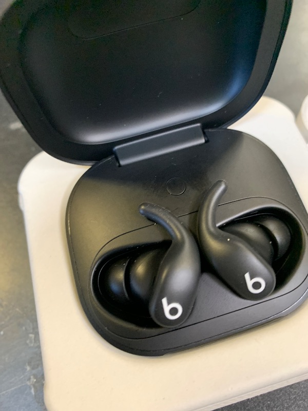 Photo 1 of Beats Powerbeats Fit - Wireless Noise Cancelling Workout Earbuds with Secure-Fit Wingtips, Up to 30-Hour Battery Life, Sweat & Water Resistant, Apple & Android Compatible - Jet Black