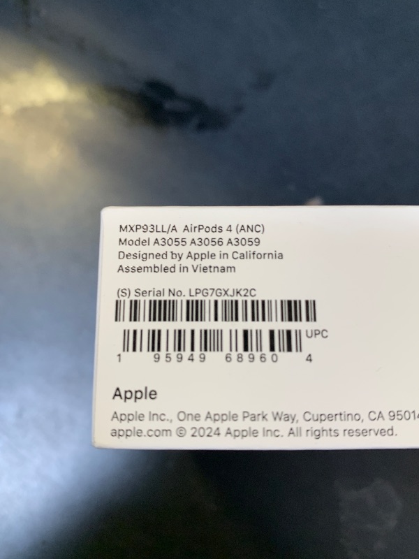 Photo 1 of Apple AirPods 4 Wireless Earbuds, Bluetooth Headphones, with Active Noise Cancellation, Adaptive, Transparency Mode, Personalized Spatial Audio, USB-C Charging Case, Wireless Charging, H2 Chip