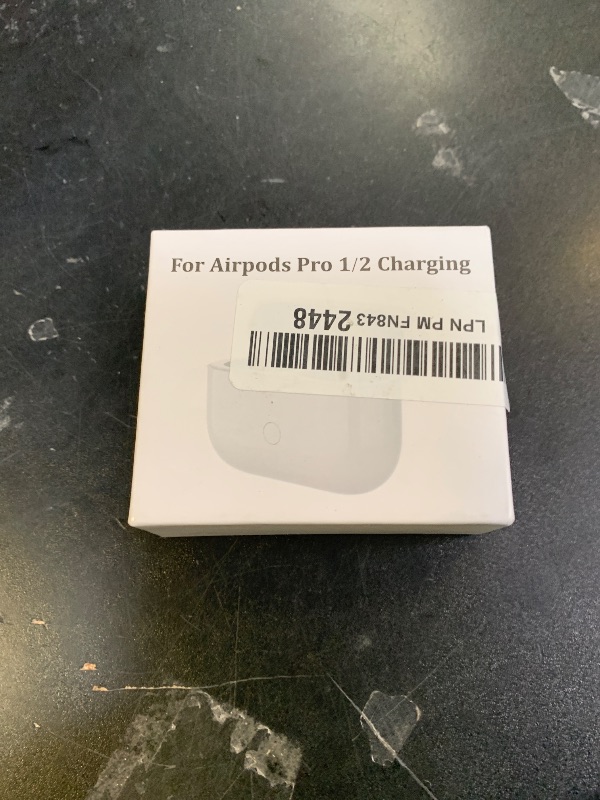 Photo 1 of Jinstyles Charging Case Replacement for AirPods Pro 1st & 2nd Generation - Wireless Charger Case with Bluetooth Pairing Sync Button (Earbuds Not Included) - Black