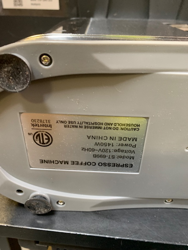 Photo 1 of Espresso Machine 20 Bar, Compact Espresso Maker, Stainless Steel Professional Expresso Coffee Machines with Steam Milk Frother & 34oz Removable Water Tank for Home & Office, Latte, Cappuccino, Silver