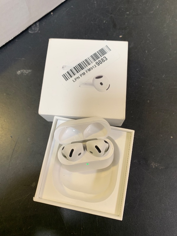 Photo 1 of Apple AirPods 4 Wireless Earbuds, Bluetooth Headphones, with Active Noise Cancellation, Adaptive, Transparency Mode, Personalized Spatial Audio, USB-C Charging Case, Wireless Charging, H2 Chip