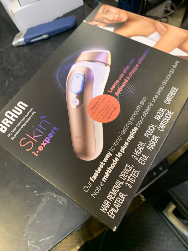 Photo 1 of Braun Smart IPL, Skin i·Expert Pro 7: at Home Laser Hair Removal for Women and Men, Permanent Visible Hair Reduction, with Free App, Vanity Case, Venus Razor, 2 Smart Heads, Facial Trimmer, IPL7219