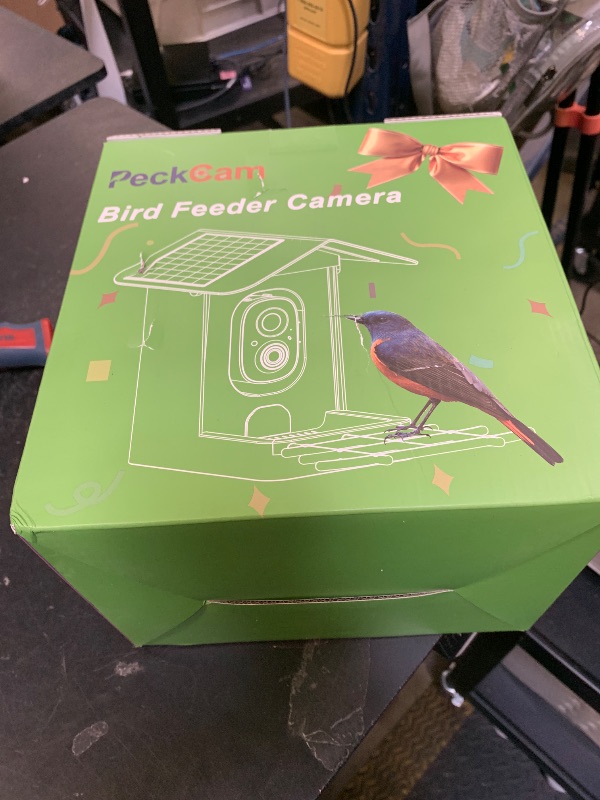 Photo 1 of PeckCam Bird Feeder with Camera Solar Powered, AI Identify & Auto Capture with 32GB Card, 2K HD Live Video Smart Bird Feeder Camera Instant Notifications in Backyard, Gift for Bird Lovers