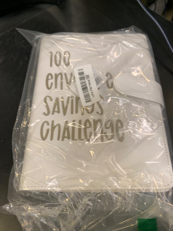 Photo 1 of 100 Envelopes Money Saving Challenge, 100 Envelope Challenge Binder, Easy and Fun Way to Save $5,050, Savings Challenges Budget Book Binder with Cash Envelopes for Office,Home,School (White)