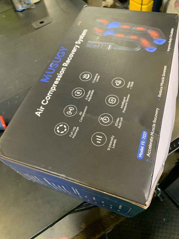 Photo 1 of Musugy Leg Massager with Heat and Compression : Sequential Compression Boots with 6 Modes,9 Intensity and 3 Heat for Circulation and Pain Relief - Christmas Birthday for Mom, Dad, Athletes, Gym